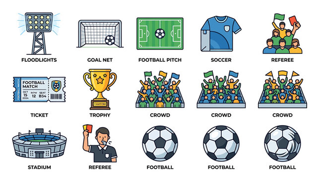 Soccer players compete in a stadium with referees and fans