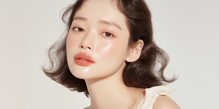 美容, 女性, スキンケア, 化粧品, ビューティー, 若い女性, 美肌, 日本人, アジア人, フェイシャル, メイク, 美容液, 保湿, クリーム, エイジングケア, 美容医療, エステ, 美容クリニック, 肌ケア, ナチュラルメイク, 透明感, ツヤ肌, モデル, 笑顔, ポートレート, クローズアップ, リラックス, 癒し, 健康的, 美白, コラーゲン, ヒアルロン酸, アンチエイジング