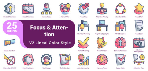 Obraz premium Color Focus and Attention Bundle H25 V02