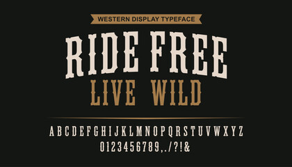 Vintage Western Slab Serif Display Font for Retro Branding © 777SKYLABS