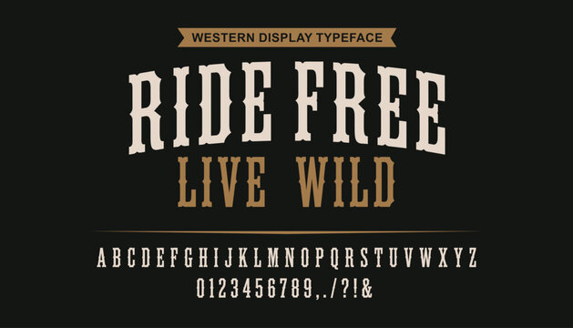 Vintage Western Slab Serif Display Font for Retro Branding