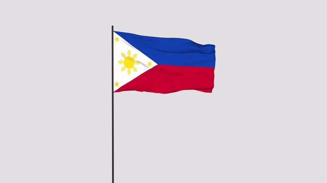 Philippines Flag Animation 4K Transparent Background with Alpha Channel