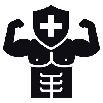 Strong Immunity Glyph Icon