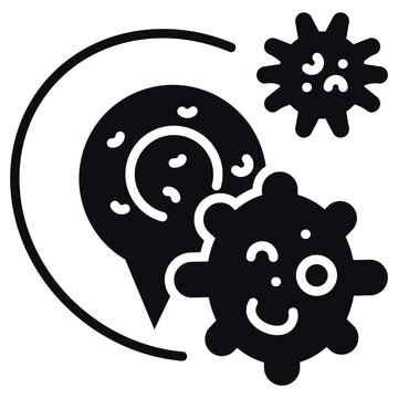 Phagocyte Action Glyph Icon
