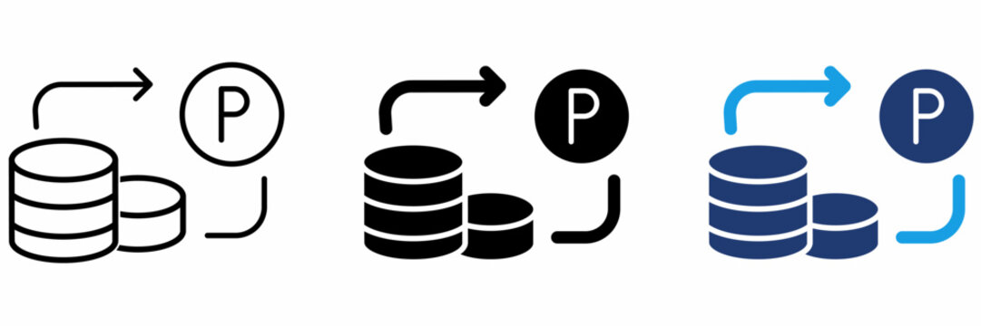 Coin to Reward Points Stroke Icon Collections. Containing Cashback, Loyalty Program, Bonus Conversion, and Financial Exchange.