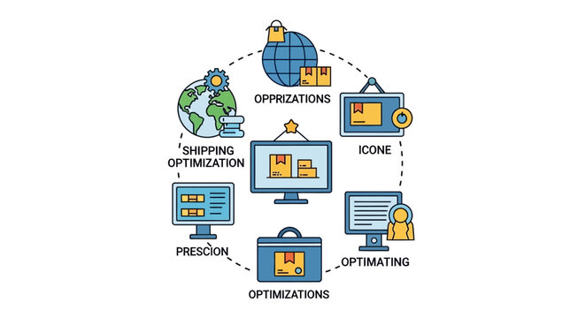 Business optimization and logistics concept.