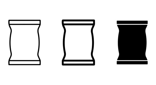 Set of Three Spool Icons, Simple Vector Graphics for Sewing and Crafting Projects, Black and White