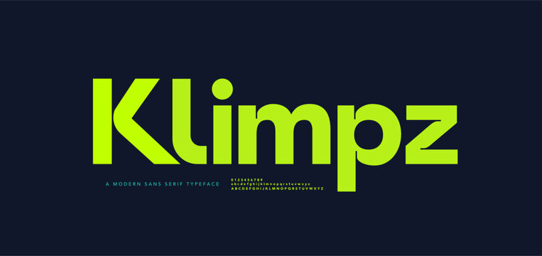 modern abstract alphabet bold logo font. Typography creative minimal decorative sport, game, technology, fashion, digital, creative logos fonts. vector illustration
