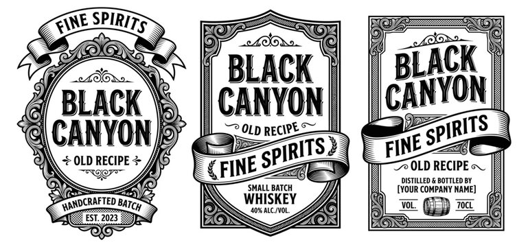 Premium whiskey label templates