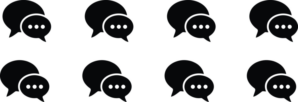 Chat Speech Bubble Icon Pattern Collection