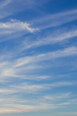 Naklejka premium Wispy Cirrus Clouds in a Blue Sky