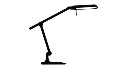 Naklejka premium modern desk lamp silhouette against a white background