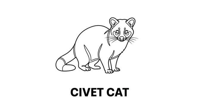 Civet Cat Vector Illustration