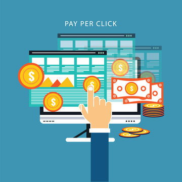 Pay per click marketing vector concept