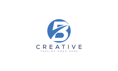Modern blue letter b logo design in a circle © Md