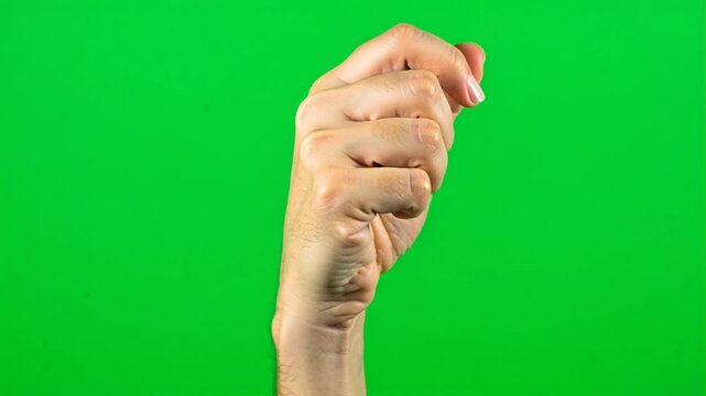 Hand snapping fingers seen from a first person perspective
