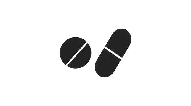 Pill and Tablet Medication Icon for Hepatitis Antiviral Treatment Awareness
