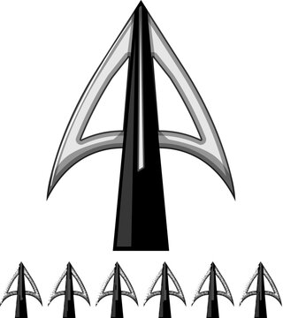 tool arrowhead cartoon. stone tool, hunting weapon, indigenous archaeology flint arrowhead sign colorful illustration