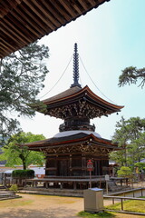 Obraz premium Chionji Temple, with a massive wooden gateway and shrine in Monju, Miyazu, Kyoto, Japan