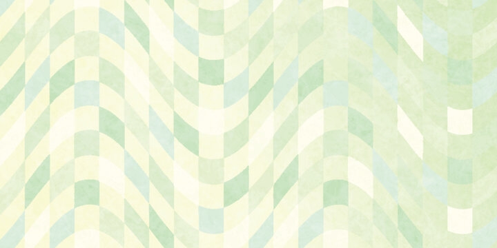 Soft Pastel Green Wavy Geometric Pattern