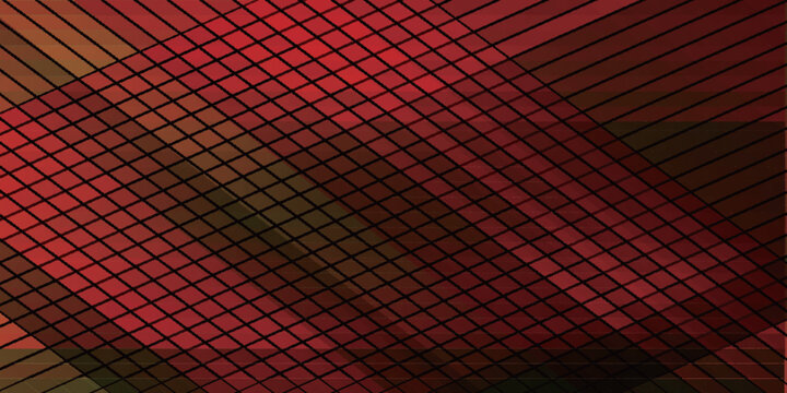 Geometric Abstract Red Grid Pattern Design