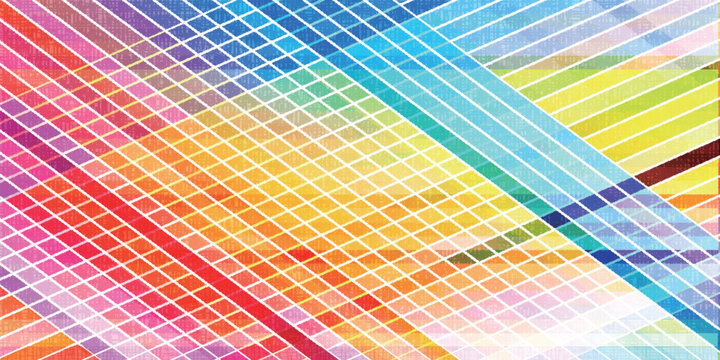 Colorful Abstract Geometric Grid Pattern Wallpaper