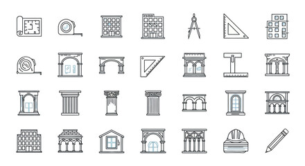 Architecture and Construction Icon Set © JJ_Stock