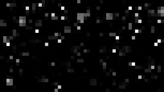 Abstract Pixels: A dark background sprinkled with scattered white and gray pixels, creating a digital abstract pattern.