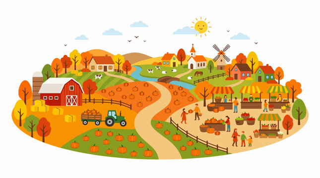 Farmers working on a rural farm.