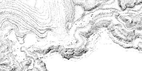 Abstract topographic map texture featuring monochrome geographic contour lines and vintage distressed elevation patterns © Ageless Artistry