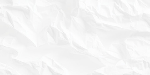 Fototapeta premium Abstract white crumpled paper texture featuring realistic wrinkled folds creases and subtle shadows blank background