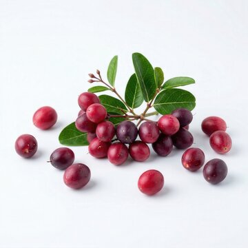 Karonda berry fruit on white background