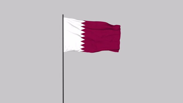 Qatar Flag Animation 4K Transparent Background with Alpha Channel