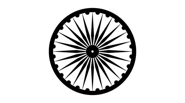 Bicycle wheel isolated on white background vector illustration of bike tire with spokes circular transport sport symbol design pattern