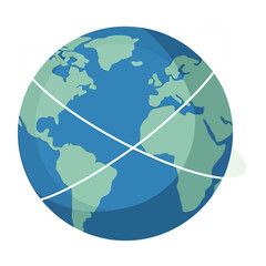 Fototapeta premium Global Connectivity Globe Vector Illustration
