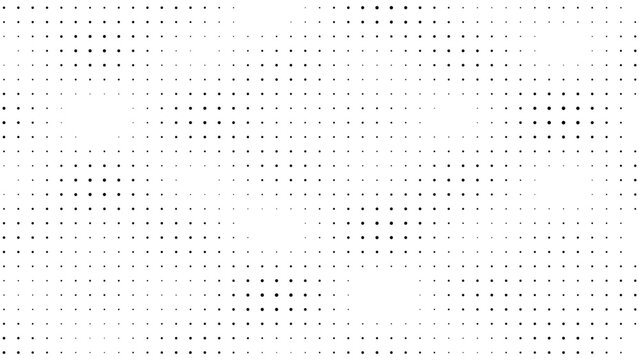 Black polka dot pattern on transparent background with simple circular shape design art.