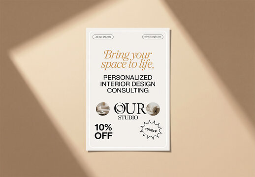 Minimalist A4 Flyer Poster Mockup