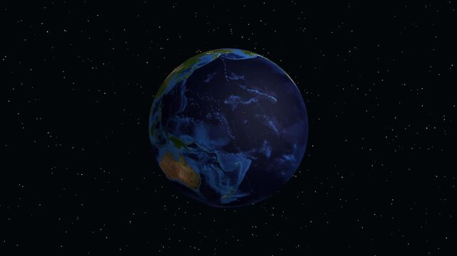 Earth Zoom Animation Focusing on Mosul Iraq with Population Data Overlay
