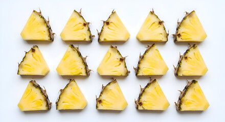 Naklejka premium Geometric Pineapple Triangle Pattern on White Background