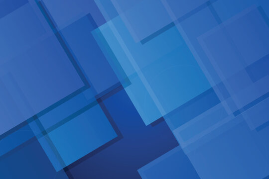 Gradient geometric blue squares overlapping abstract digital pattern