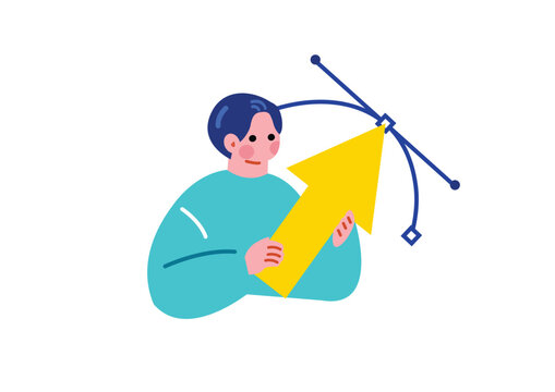 ベクターイラストえお作る男性のイラスト