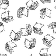 seamless pattern vinyl player retro technology devices hand drawn. video toy, digital joy, control gamer game retro technology devices black sketch illustration © PikePicture