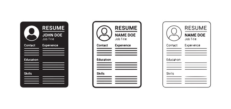 Resume templates with different colors and layouts for job application  various designs for CVs and resumes