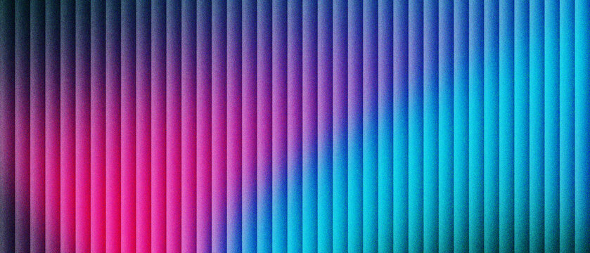 Abstract neon vertical lines background with pink and blue gradient, modern geometric stripe pattern with glowing light effects, futuristic colorful ribbed texture for digital banner design.