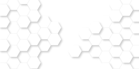 Hexagonal paper Background. Luxury White Pattern. Futuristic abstract honeycomb mosaic white background. geometric mesh cell texture. modern futuristic wallpaper. © MdLothfor
