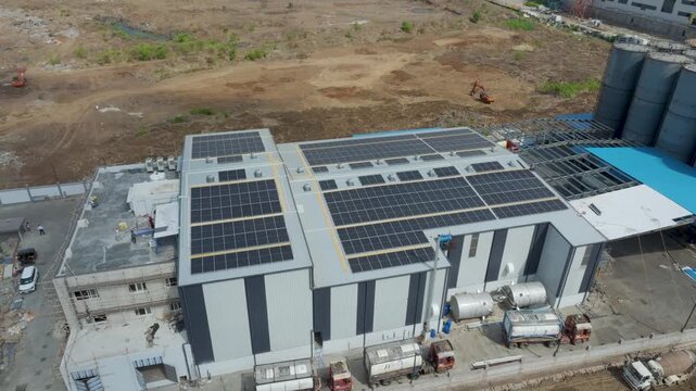 Commercial Solar Panel Installation,
Aerial Solar Panel System