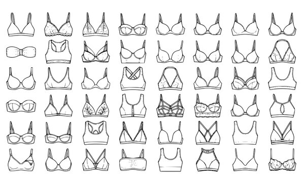 Collection of various bra styles and designs