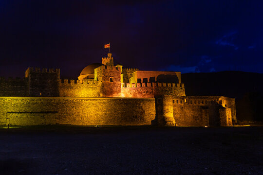 View of old medieval Rabati fortress in town of Akaltsikhe, Georgia