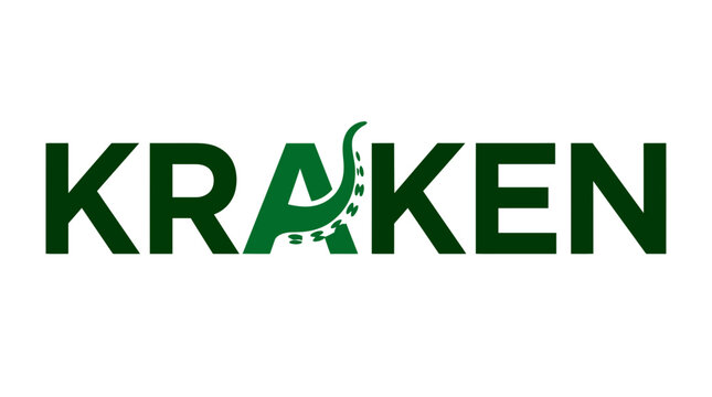 Kraken Logo with Tentacle - Cryptocurrency Exchange Brand Identity