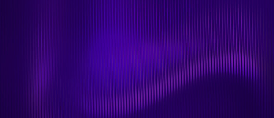 3d rendering, abstract purple background with vertical lines and soft wave distortion